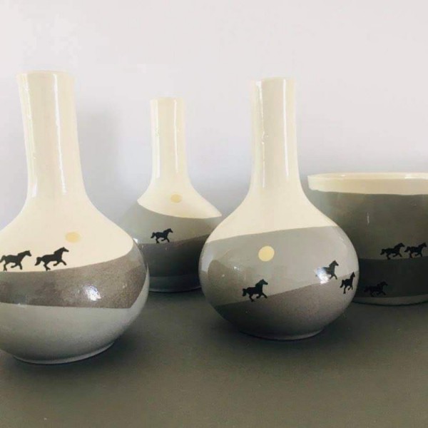 Sagamina Vase für Pferdeliebhaber
