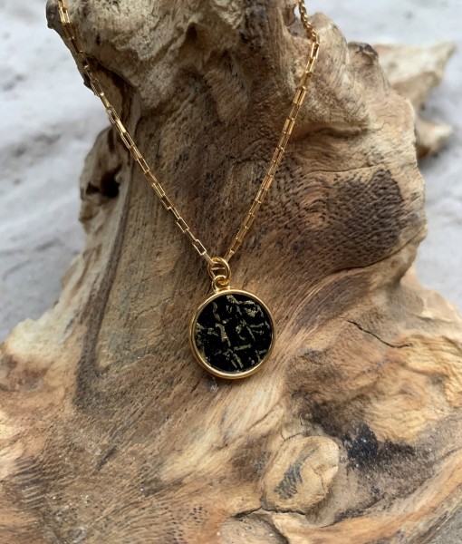 Gold Artic Circle Halskette - wendbar, schwarz & gold